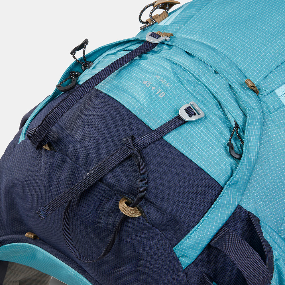 Forclaz Womens MT500 45+10Ltr Air Back Pack Grey Blue Forclaz Womens MT500 45+10Ltr Air Back Pack Grey Blue