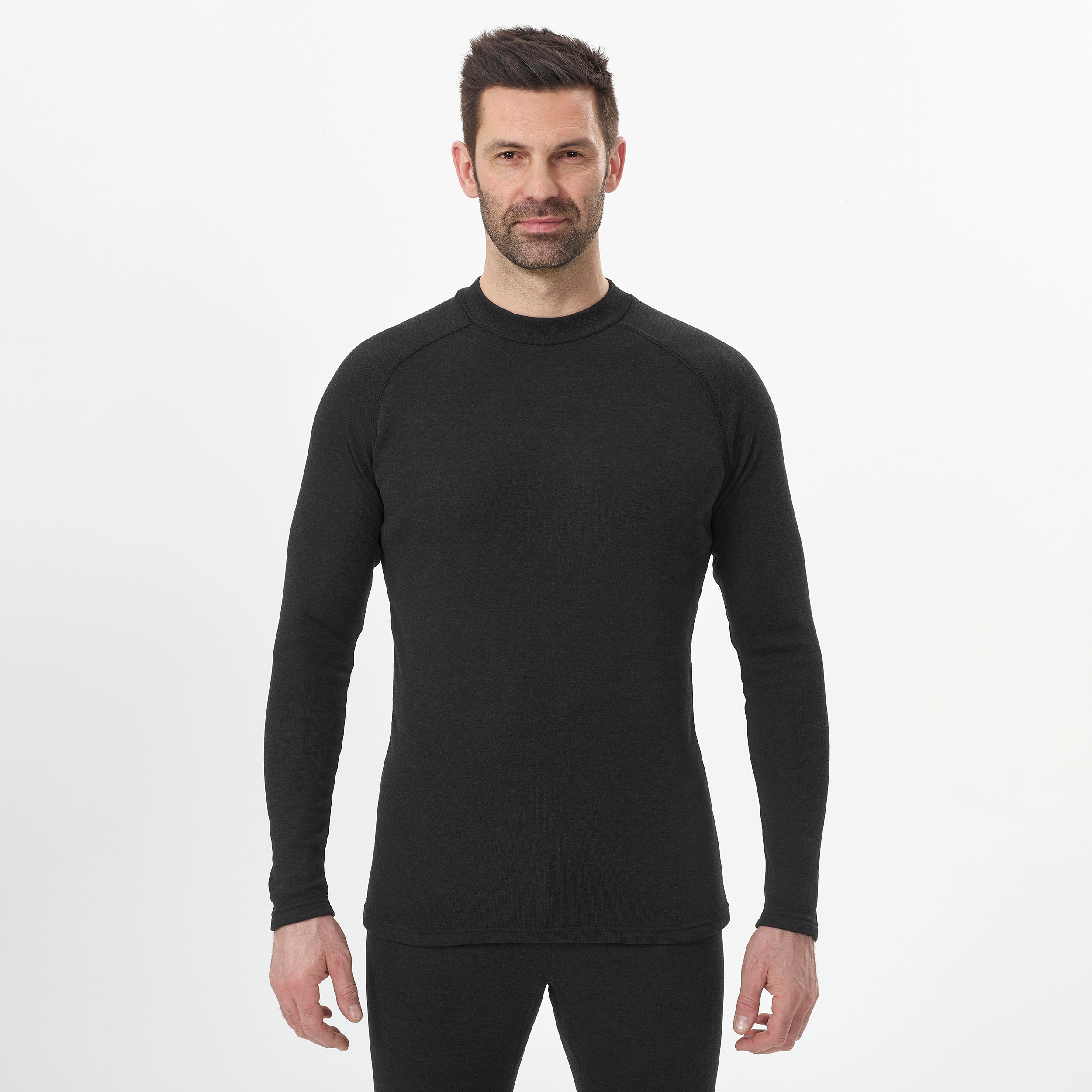 Decathlon  Men's Ski Base Layer Top - BL 100 - Black Decathlon  Men's Ski Base Layer Top - BL 100 - Black