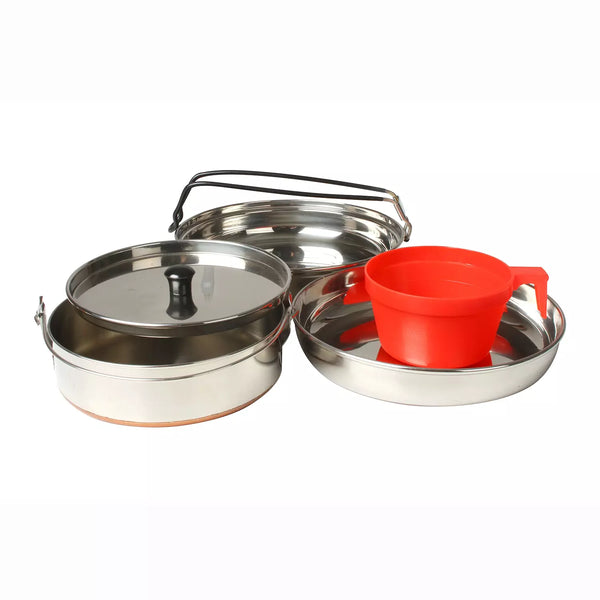 WildTrak Stainless Steel Mess Kit 1 Person